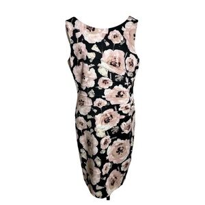 Ivanka Trump Floral Scuba Cocktail Party or Career Ruched Sheath Scuba Dress  16